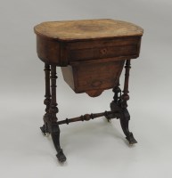 Lot 267 - A Victorian figured walnut and marquetry work...