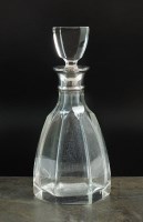 Lot 6 - A French silver mounted glass decanter, the...