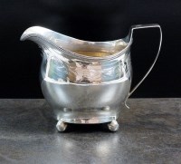 Lot 11 - A George III silver cream jug, A*GB, London...
