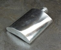 Lot 18 - A silver hip flask, F Burton Crosbee,...