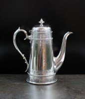 Lot 41 - A Victorian silver coffee pot, Thomas Bradbury...