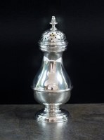 Lot 62 - A George II silver pepperette, JS, London 1744,...