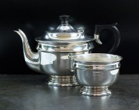 Lot 70 - A silver teapot and sugar bowl, Emile Viner,...