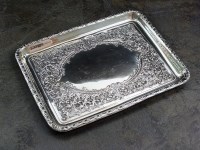 Lot 73 - A Walker & Hall Edwardian silver tray, Chester...