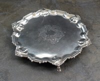 Lot 92 - A Victorian silver salver, William Hutton &...