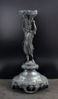 Lot 96 - A white metal figural table centrepiece,...