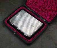 Lot 101 - A Victorian cased silver card case, makers...