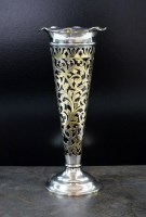 Lot 105 - A Victorian silver vase, William Hutton & Sons...