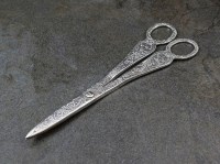 Lot 108 - A pair of silver grape scissors, MS, London...
