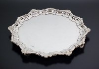 Lot 131 - A large circular silver salver, MT, Sheffield...