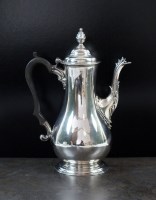 Lot 133 - A George III silver coffee pot, ID, London...