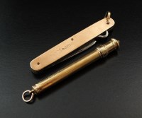 Lot 138 - An Edwardian 9ct gold mounted pocket knife,...