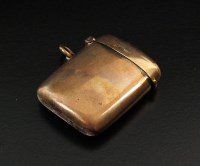 Lot 142 - A 9ct gold vesta case, possibly Joseph Walton,...