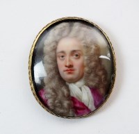 Lot 143 - An 18th century oval portrait miniature, the...