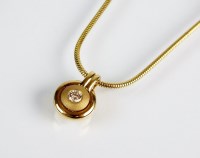 Lot 146 - A diamond pendant, designed as a single...