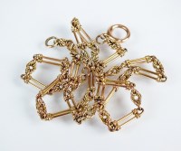 Lot 162 - A fetter and curb link chain, with bolt ring...