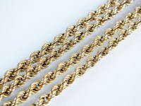 Lot 163 - A 9ct gold rope twist chain, with bolt ring...