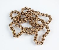 Lot 168 - A 9ct rose gold belcher link chain, with bolt...