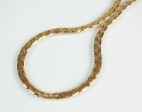 Lot 171 - A yellow metal decorative link necklace, the...