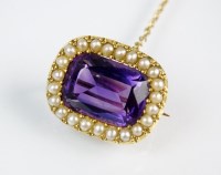 Lot 221 - An early 20th century amethyst and split seed...