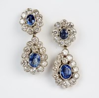 Lot 237 - A pair of early 20th century style 18ct gold...