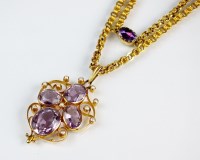 Lot 250 - An early 20th century amethyst and seed pearl...