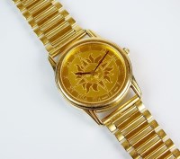 Lot 315 - A gentleman's 18ct gold Pamp Suisse bracelet...