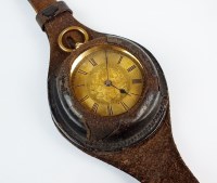 Lot 317 - A lady's continental yellow metal open face...