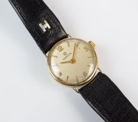 Lot 321 - A lady's 9ct gold Omega wristwatch, the...