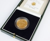 Lot 343 - A Royal Mint 1995 gold proof two pound coin,...