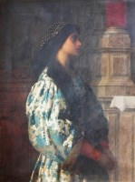 Lot 390 - Raffaele Giannetti (1832-1916) An Italian Girl...