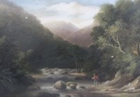 Lot 414 - British School, 19th century River Teign at...