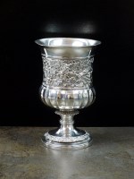 Lot 53 - A George IV silver wine goblet, makers mark...