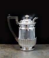 Lot 56 - A Victorian silver hot water jug, Dobson &...