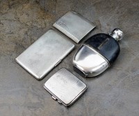 Lot 66 - A Victorian silver mounted hip flask, James...