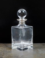 Lot 91 - A silver mounted glass decanter, W I Broadway...