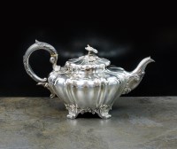 Lot 104 - A Victorian silver teapot, John Tapley, London...