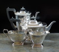 Lot 110 - A four piece silver tea and coffee service,...