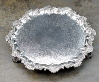 Lot 111 - A Victorian silver presentation salver,...