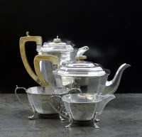 Lot 126 - A four piece silver tea service, Joseph...