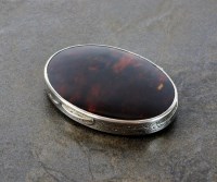 Lot 129 - A continental tortoiseshell and white metal...