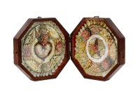 Lot 137 - A 19th century sailors shell work Valentine,...