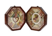 Lot 138 - A 19th century sailors shell work Valentine,...