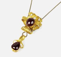 Lot 175 - A late 19th century garnet necklace, designed...