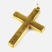 Lot 206 - A Modena gold cross, the plain polished cross...