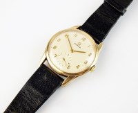 Lot 370 - A Gentleman's 9ct gold Omega wristwatch, the...