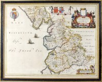 Lot 408 - Blaeu, Johannes Map of Lancastria Palatinus...