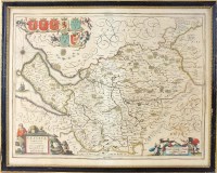 Lot 409 - Blaeu, Johannes Map of Cestria (Chester) 1663...