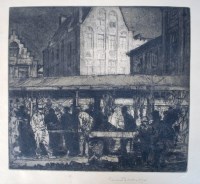 Lot 433 - Frank Brangwyn RA (1867-1956) Bruges meat...