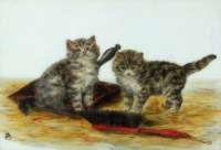 Lot 469 - Bessie Bamber (fl.1900-1910) Kittens in a...